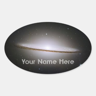 Ovalada Pegatina de Sombrero Galaxy Bookplate