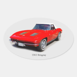 Ovalada pegatina de Stingray en 1963