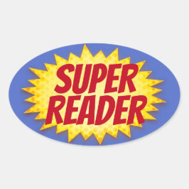 Ovalada Pegatina de Super Reader