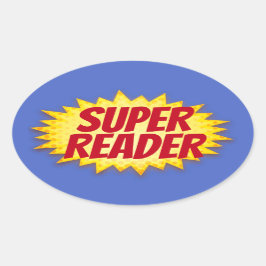 Ovalada Pegatina de Super Reader