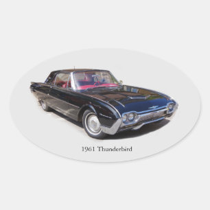 Ovalada pegatina de Thunderbird 1961