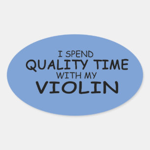 Ovalada Pegatina de tiempo de calidad de violín Oval