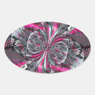 Ovalada Pegatina de triángulo de señales mixtas