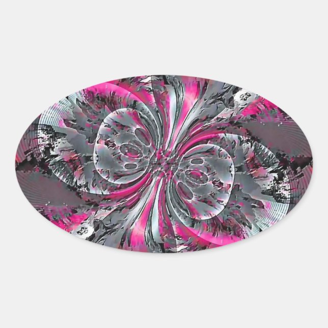 Ovalada Pegatina de triángulo de señales mixtas (Anverso)