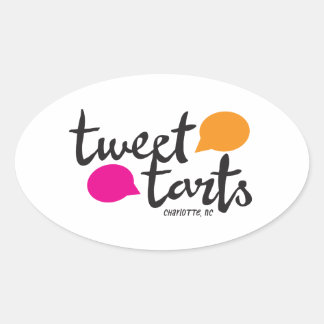Ovalada Pegatina de Tweet Tarts Oval