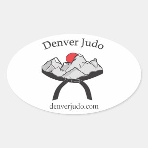 Ovalada Pegatina de ventana de Denver Judo