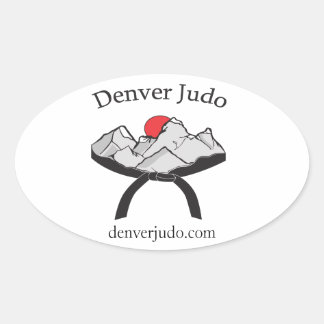 Ovalada Pegatina de ventana de Denver Judo