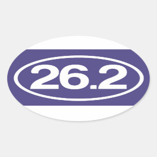 Ovalada Pegatina del azul 26,2 (pegatina completo del