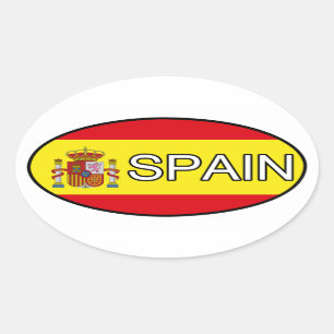 Ovalada Pegatina del euro de España