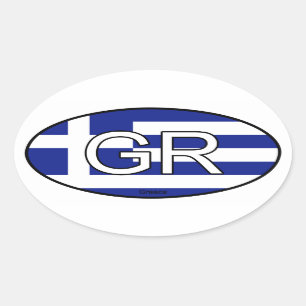 Ovalada Pegatina del euro de Grecia