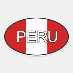 Ovalada Pegatina del euro de Perú