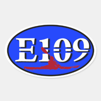 Ovalada Pegatina del Euro Oval E109