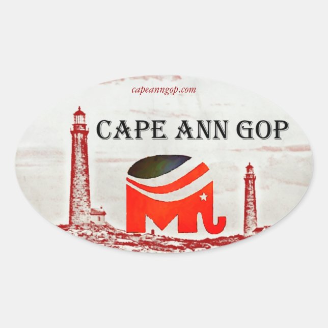 Ovalada Pegatina del GOP de Ana del cabo (Anverso)