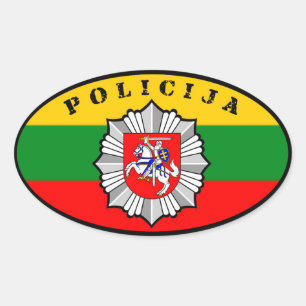 Ovalada Pegatina del Lietuvos Policija