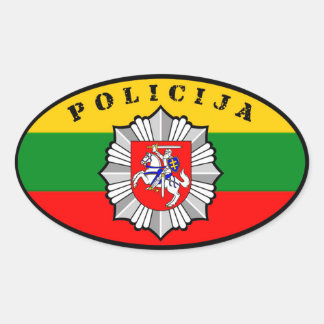 Ovalada Pegatina del Lietuvos Policija