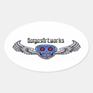 Ovalada Pegatina del logotipo de BargasArtworks
