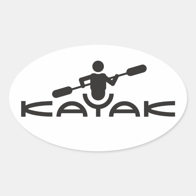 Ovalada Pegatina del logotipo de Kayak (Anverso)