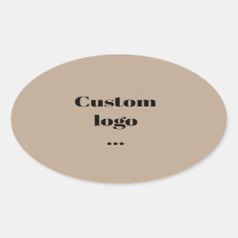 Ovalada pegatina del logotipo del personalizado, sustituya
