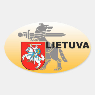 Ovalada Pegatina del Ministerio de Defensa de Lituania!