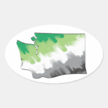 Pegatina del Orgullo de Washington Aro