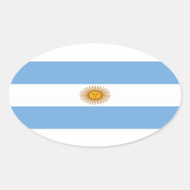 Ovalada Pegatina del Oval de estilo europeo Argentina*