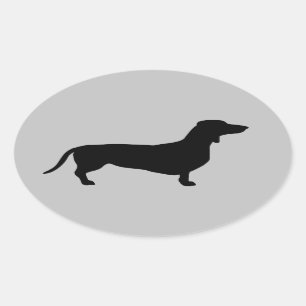 Ovalada Pegatina del Óval de la nación Doxie-Land