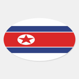 Ovalada Pegatina del óvalo de la bandera de Corea del