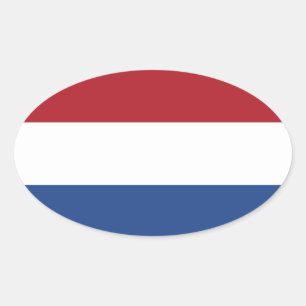 Ovalada Pegatina del óvalo de la bandera de Netherlands*