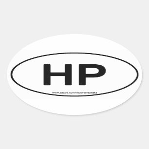 Ovalada Pegatina del óvalo de la MAYOR POTENCIA de HP