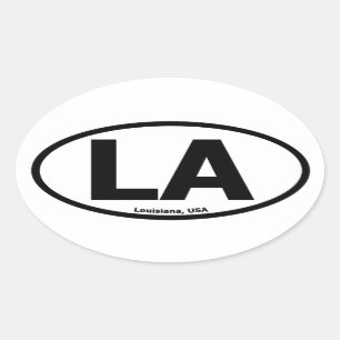 Ovalada Pegatina del óvalo de Luisiana