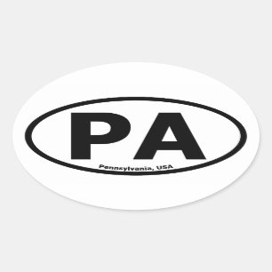 Ovalada Pegatina del óvalo de Pennsylvania