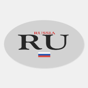 Ovalada Pegatina del óvalo de Russia*