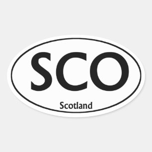 Ovalada Pegatina del óvalo de SCO Escocia