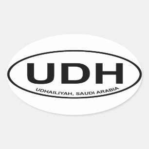Ovalada Pegatina del óvalo de UDH