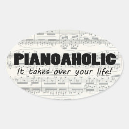 Ovalada Pegatina del óvalo de vida pianoholístico