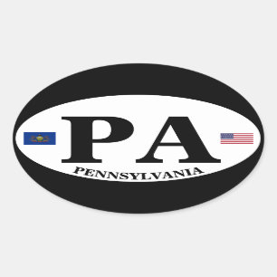 Ovalada Pegatina del óvalo del Euro-Estilo de Pennsylvani