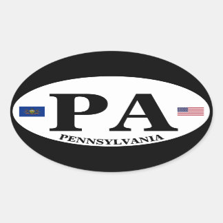 Ovalada Pegatina del óvalo del Euro-Estilo de Pennsylvania