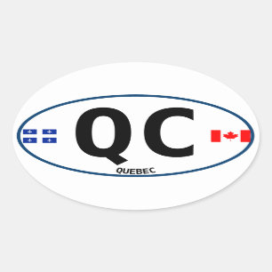 Ovalada Pegatina del óvalo del Euro-Estilo de Quebec