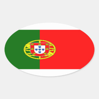 Ovalada Pegatina del país de bandera de Portugal | Bandera