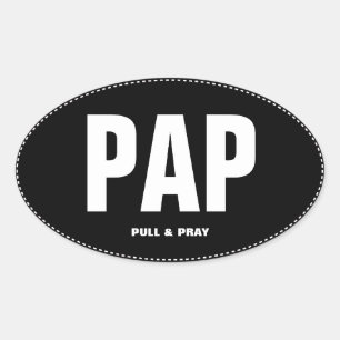 Ovalada Pegatina Del Parachoques De Pray Y Tira Del Oval D