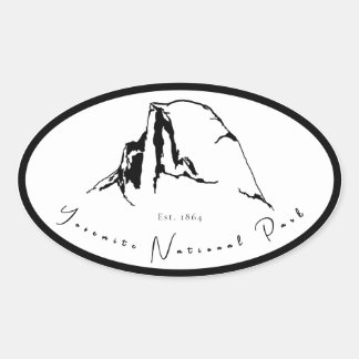 Ovalada Pegatina del Parque Nacional Yosemite