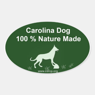 Ovalada Pegatina del perro de Carolina