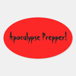 Ovalada Pegatina del precursor del apocalipsis