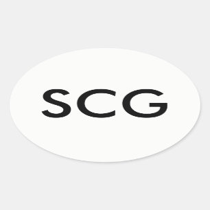 Ovalada Pegatina del SCG