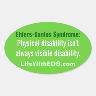 Ovalada Pegatina del Síndrome Ehlers-Danlos (EDS)