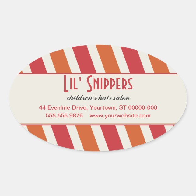 Ovalada Pegatina Diagonals brillante (Anverso)