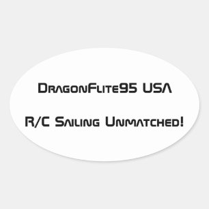 Ovalada Pegatina DragonFlite 95 USA