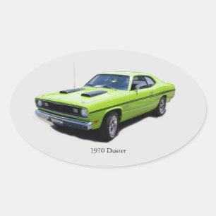 Ovalada pegatina Duster Oval de 1970