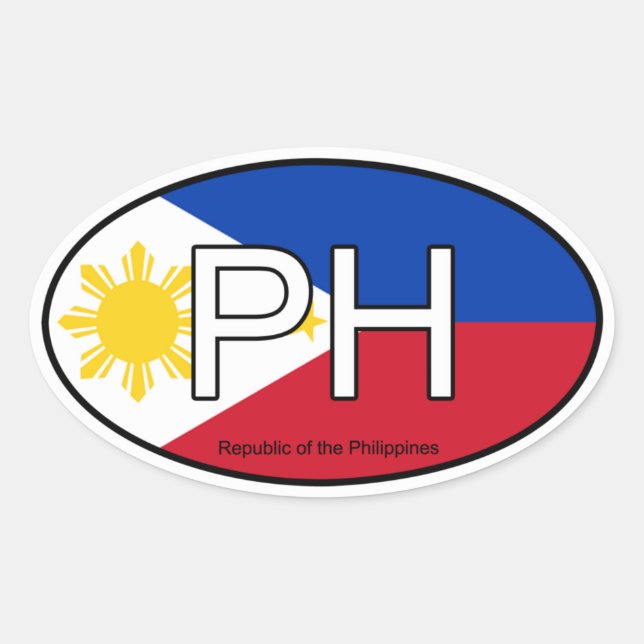 Ovalada Pegatina Euro de Filipinas (Anverso)