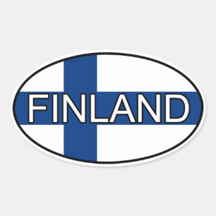 Ovalada Pegatina Euro de Finlandia
